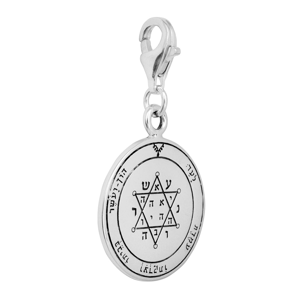 Tranquility and Equilibrium Seal Pentacle King Solomon Pendant Carabin Silver 925 Ø 0,6"