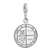 Image of Against Evil Eye Seal Pentacle King Solomon Wisdom Pendant Amulet Carabin Silver 925 Ø 0,6"