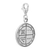 Image of Against Evil Eye Seal Pentacle King Solomon Wisdom Pendant Amulet Carabin Silver 925 Ø 0,6"