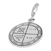 Image of Against Evil Eye Seal Pentacle King Solomon Wisdom Pendant Amulet Carabin Silver 925 Ø 0,6"