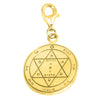 Image of Health Seal Pentacle King Solomon Kabbalah Pendant Carabin Silver 925 Ø 0,6"