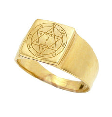 Signet-Ring w/ Health Seal Amulet of Kabbalah Pentacle King Solomon Silver 925 (6-13 sizes)