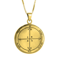Seal of Confidence Amulet Pendant of King Solomon Fourth Pentacle of Mars Silver 925 Ø 0,09