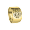 Image of Guarding and Protection Seal Ring Pentacle King Solomon Silver 925 (6-13 sizes)