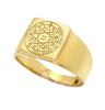 Image of Seal of Guarding and Protection Signet Ring Pentacle King Solomon Silver 925 (6-13 sizes)