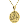 Image of The Fourth Seal of Saturn Pentacle King Solomon Amulet Pendant Silver 925
