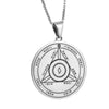 Image of The Fourth Seal of Saturn Pentacle King Solomon Amulet Pendant Silver 925