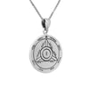 Image of The Fourth Seal of Saturn Pentacle King Solomon Amulet Pendant Silver 925