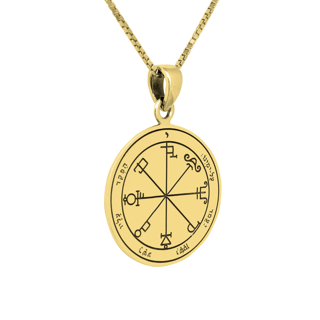 The Seal of Retribution Sixth Pentacle of Saturn King Solomon Pendant Amulet Silver 925