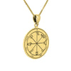 Image of The Seal of Retribution Sixth Pentacle of Saturn King Solomon Pendant Amulet Silver 925
