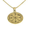 Image of The Seal of Retribution Sixth Pentacle of Saturn King Solomon Pendant Amulet Silver 925