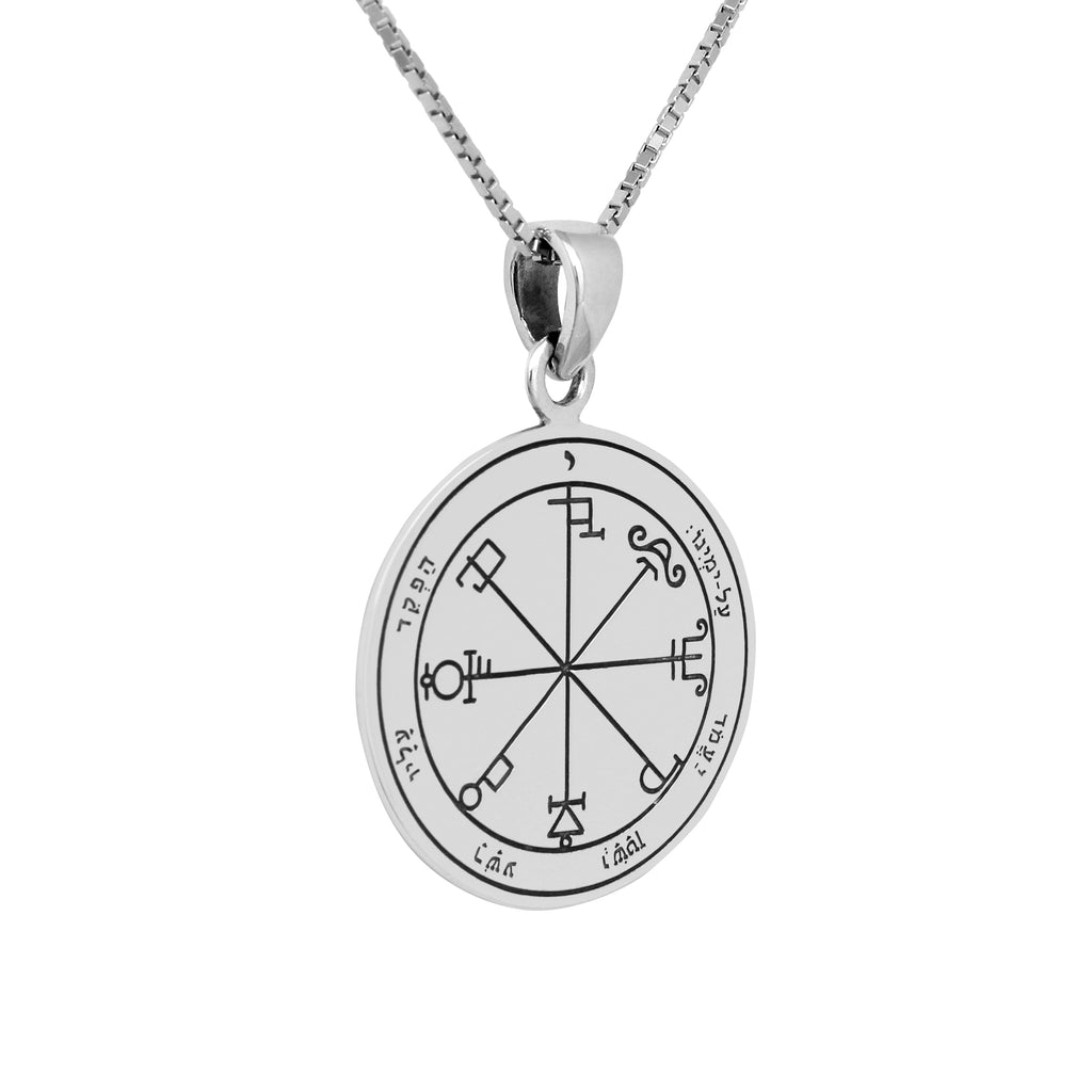 The Seal of Retribution Sixth Pentacle of Saturn King Solomon Pendant Amulet Silver 925