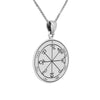 Image of The Seal of Retribution Sixth Pentacle of Saturn King Solomon Pendant Amulet Silver 925