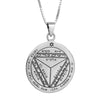 Image of Pendant Amulet of Foresight The Seventh Pentacle of Saturn King Solomon Seal, Silver 925
