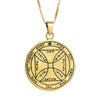 Image of The Seventh Pentacle of the Sun King Solomon Pendant Amulet Seal of Release Own Prisons, Silver 925