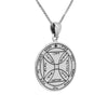 Image of The Seventh Pentacle of the Sun King Solomon Pendant Amulet Seal of Release Own Prisons, Silver 925