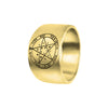 Image of Kabbalah Ring Wishes Seal Pentacle Amulet King Solomon Silver 925 (6-13 sizes)