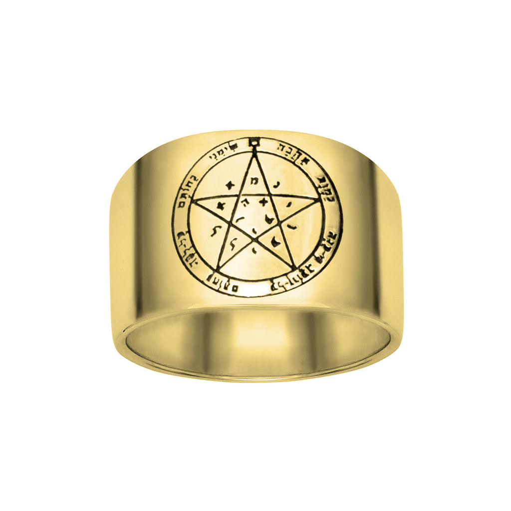 Kabbalah Ring Wishes Seal Pentacle Amulet King Solomon Silver 925 (6-13 sizes)