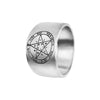 Image of Kabbalah Ring Wishes Seal Pentacle Amulet King Solomon Silver 925 (6-13 sizes)