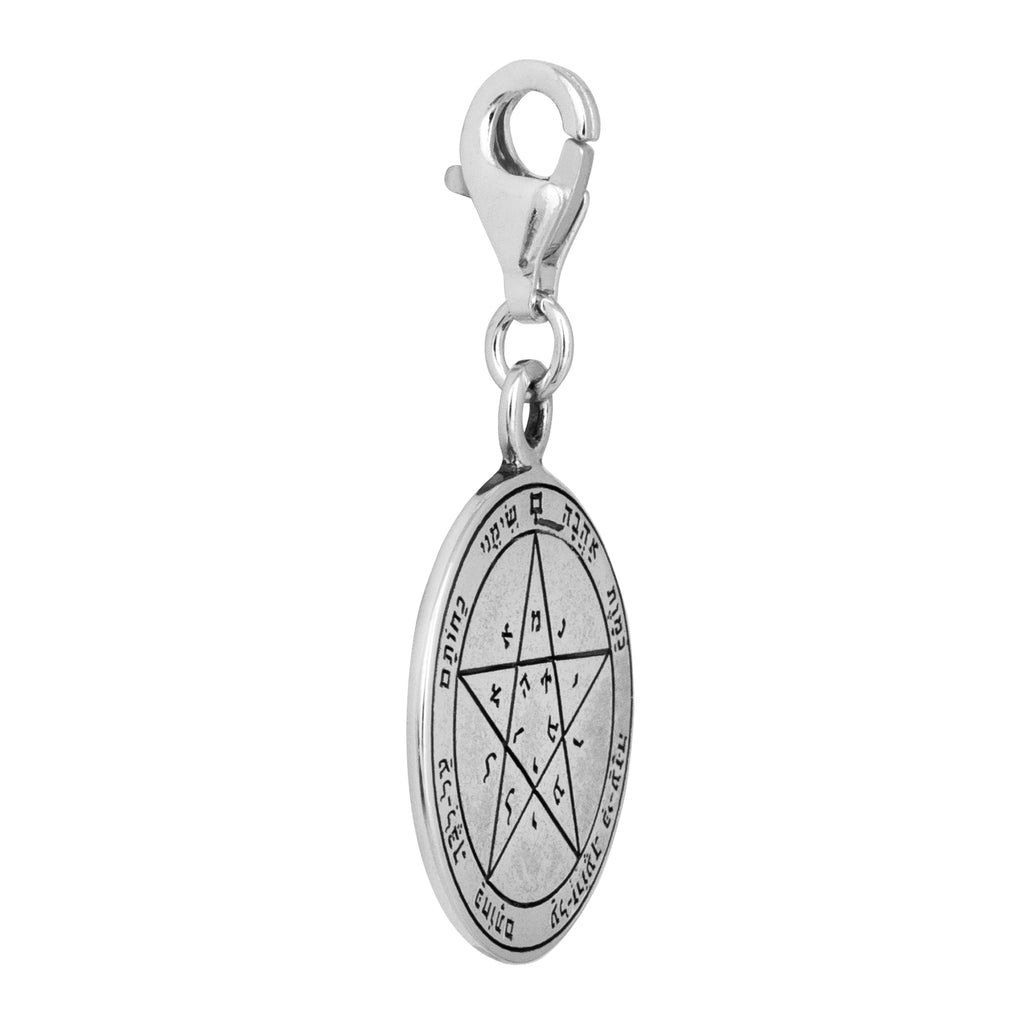 Wishes Seal Pendant Kabbalah King Solomon Pendant Carabin Silver 925 Ø 0,6"