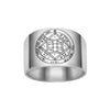 Image of Love Seal Kabbalah Pentacle King Solomon Ring Amulet Silver 925 (6-13 sizes)
