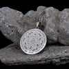 Image of Protect God Pendant Kabbalah Amulet Names of 12 angels & Star of David Sterling Silver Ø1"