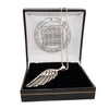 Image of Pendant Amulet of Kabbalah Medallion Angel Wings Silver 925 Kabbalah Jewelry
