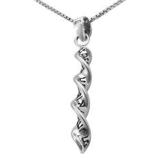 Pendant Amulet for Energy Healing DNA Molecule Double Helix Gilding Silver 925