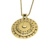 Image of Amulet of Kabbalah of King Solomon 72 names of God. Spinning Pendant, 925 Sterling Silver