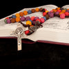 Image of Multicolored Rosary Prayer Beads Christian Order of St. Benedict Crucifix Necklace 19"