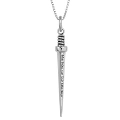 Gibeon's Sword Wish Amulet Kabbalah Pendant of King Solomon Jewelry Silver 925