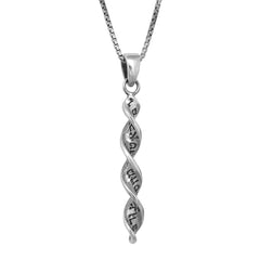 Pendant Amulet for Energy Recovery DNA Molecule Double Helix Gilding Silver 925