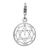 Image of Health Seal Pentacle King Solomon Kabbalah Pendant Carabin Silver 925 Ø 0,6"