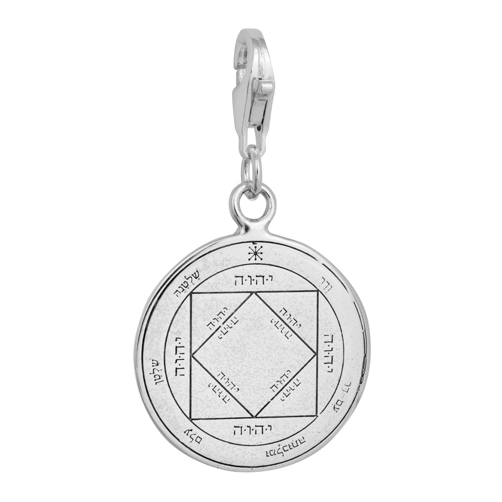 Kabbalah Pendant Victorious Seal Pentacle King Solomon Amulet Silver 925 Ø 0.6"