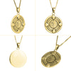Image of Pendant Against Evil Eye Seal Third Pentacle of Jupiter King Solomon Kabbalah Amulet silver 925 Ø 0,90"