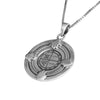 Image of Pendant Against Evil Eye Seal Third Pentacle of Jupiter King Solomon Kabbalah Amulet silver 925 Ø 0,90"