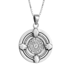 Pendant Seventh Pentacle of Mars Guardian & Protection Seal of King Solomon Amulet Silver 925