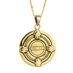 King Solomon Amulet Pendant Fertility Seal Second Pentacle of Mercury, Silver 925