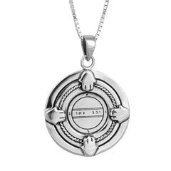 King Solomon Amulet Pendant Fertility Seal Second Pentacle of Mercury, Silver 925