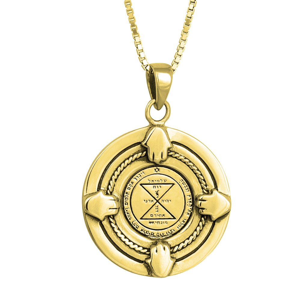 King Solomon Pendant Amulet Matching Seal the Third Pentacle of Venus, Silver 925