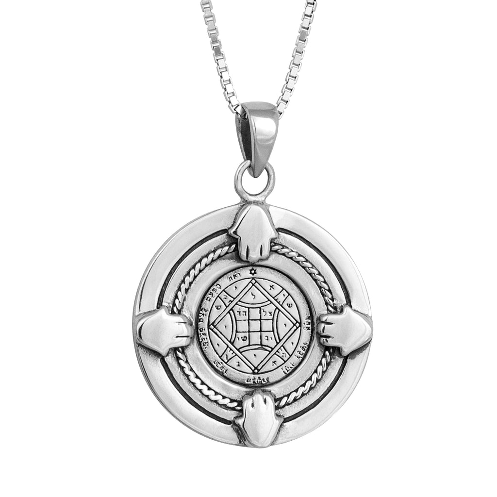 King Solomon Amulet Pendant of Love the Fourth Pentacle of Venus, Silver 925