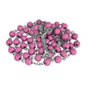 Image of Aroma Pink Wooden Rosary Beads w/Jerusalem Cross Crucifix in Box from Holy Land Gift 18,5"