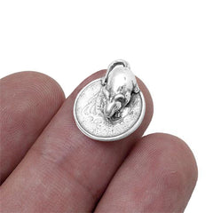 Amulet of Wealth Wallet Mouse One Euro Cent Coin Silver 925 Tiny Purse Mouse Money 0.5"