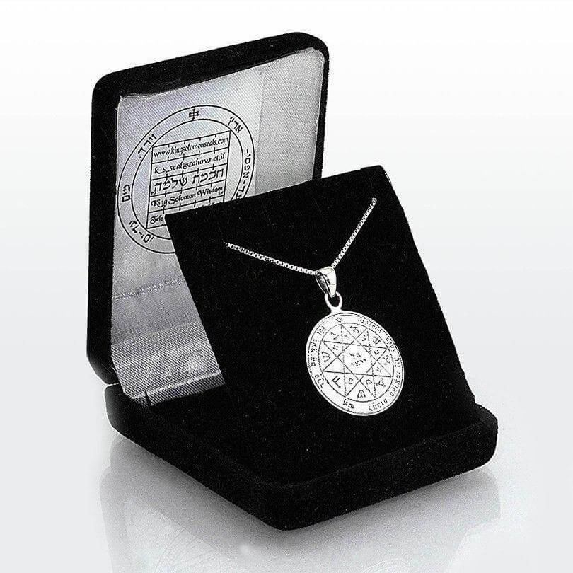 Guarding & Protection Seal Seventh Pentacle of Mars King Solomon's Pendant Amulet Silver 925