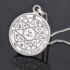 Image of Guarding & Protection Seal Seventh Pentacle of Mars King Solomon's Pendant Amulet Silver 925