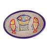 Image of Armenian Ceramic Oval Bowl Tabgha Décor Loaves Handmade and Fish Bread