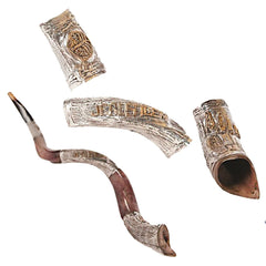Natural Kosher Silver Plated Yemenite Shofar Kudu Horn 35.5 - 40
