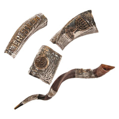 Natural Kosher Yemenite Shofar Kudu Horn Silver Plated 40.5-44