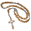 Image of Olive Wood Christian Rosary Beads