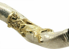 Silver Plated Kudu Yemenite Kosher Shofar The Lion Of Judah 122cm-127cm